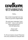 Uitnodiging feest zwart wit algemeen bier wijn 3