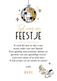Uitnodiging feestje algemeen verjaardag discobol doodle 3