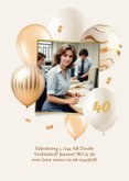 Uitnodiging feestjelijk jubileum 40 jaar in dienst goud 2