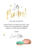 Uitnodiging high tea party partea illustratie taartjes 3