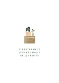 Uitnodiging housewarming met verhuisdoos en plantjes 2