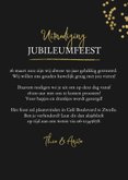 Uitnodiging jubileum 50 jaar getrouwd met twee trouwfoto's 3