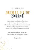 Uitnodiging jubileum borrel 25 jaar champagne goudfolie clip 3