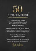 Uitnodiging jubileumfeest 50 jaar getrouwd confetti goud 3