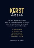 Uitnodiging kerstborrel kerstbal goud sterren  3