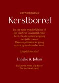 Uitnodiging kerstborrel met kerst cocktails gouden sterren 3