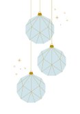 Uitnodiging kerstborrel zakelijk met blauwe kerstbal 2
