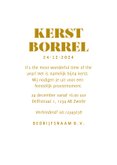 Uitnodiging kerstborrel zakelijk met blauwe kerstbal 3