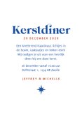 Uitnodiging kerstdiner met modern kerstboompje  3