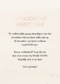 Uitnodiging kerstdiner roze met koperdetails en foto 3