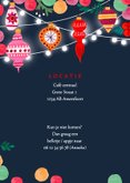 Uitnodiging kerstfeest kerstballen en lichtjes 2