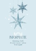 Uitnodiging kerstlunch sneeuwsterren blauw winter zakelijk 2