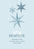 Uitnodiging kerstlunch sneeuwsterren blauw winter zakelijk 2