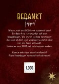 Uitnodiging kerstlunch sterren goud rood stijlvol 3