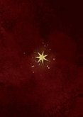 Uitnodiging kerstlunch sterren goud rood stijlvol Achterkant