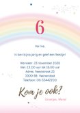 Uitnodiging kinderfeest Unicorn ansichtkaart 3