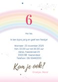 Uitnodiging kinderfeest Unicorn ansichtkaart 3