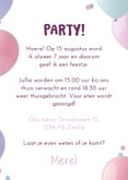 Uitnodiging kinderfeestje ballonnen foto time to party 3