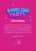 Uitnodiging kinderfeestje bowlen confetti foto party 3