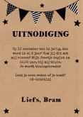 Uitnodiging kinderfeestje fotocollage slinger kraftprint 3