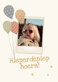 Uitnodiging kinderfeestje met beertje op weg naar feestje! 2