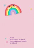 Uitnodiging kinderfeestje regenboog en vallende ster 2