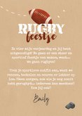 Uitnodiging kinderfeestje rugby stoer foto 3