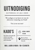 Uitnodiging kinderverjaardag tijdschrift stijl met foto 3