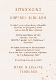 Uitnodiging koperen huwelijk 12,5 jaar getrouwd met folie 3