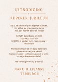 Uitnodiging koperen huwelijk 12,5 jaar getrouwd met folie 3
