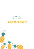 Uitnodiging lentefeest jongen ananas confetti foto 2