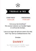 Uitnodiging lentefeest voetbalshirt rood wit zwart 3