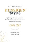 Uitnodiging pensioenfeest champagne glazen goud stijlvol 3