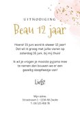 Uitnodiging slaapfeest 'Pyjama Party' slaapmasker goudlook 3