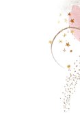 Uitnodiging Sweet 16 sterren goud watercolour Achterkant
