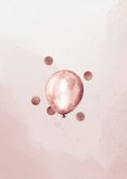 Uitnodiging sweet sixteen roze ballonnen en confetti Achterkant