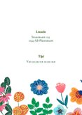Uitnodiging tuinfeest met kleurrijke bloemen illustratie 2