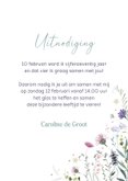 Uitnodiging veldbloemen met hartjes watercolor 3