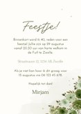 Uitnodiging verjaardag 40 in groene bloemen feestje 3