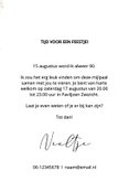 Uitnodiging verjaardag 90 jaar feestelijk vrouw 3