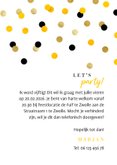 Uitnodiging verjaardag feestelijke confetti aanpasbaar 3