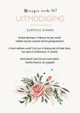 Uitnodiging verjaardag vrouw vintage bloemen jaartal 3