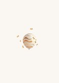 Uitnodiging verjaardagsfeest ballonnen goud beige foto Achterkant