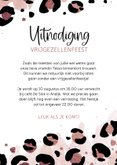 Uitnodiging vrijgezellenfeest panterprint waterverf rosélook 3