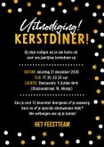 Uitnodiging zakelijk kerstdiner met confetti in goudfolie 3