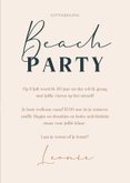 Uitnodiging zee strand beach party verjaardag 3