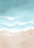 Uitnodiging zee strand beach party verjaardag Achterkant