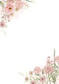 Uitnodigingskaart bloemen in pastel Achterkant