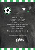 Uitnodigingskaart voetbalfeestje met foto 3