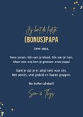 Vaderdagkaart bonuspapa foto liefste papa goud 3